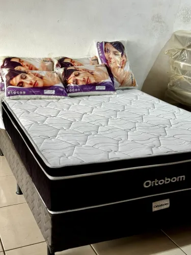 Cama box, colchão, baú, cabeceira. Entrega gratuita e imediata!