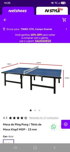 Mesa de ping pong klopf