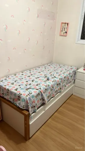 Cama solteiro com bicama