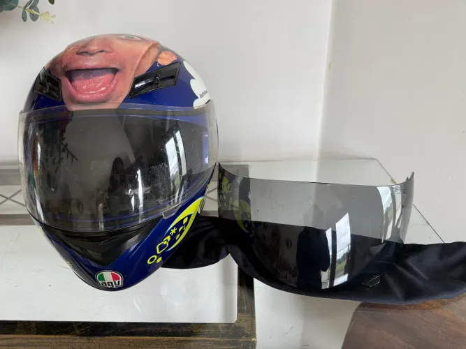Capacete usado Valentino Rossi Original