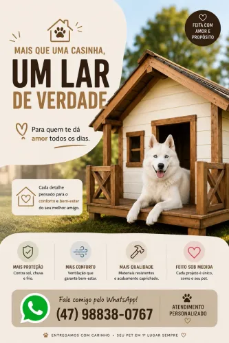 Casinha de cachorro personalizada sob medida 