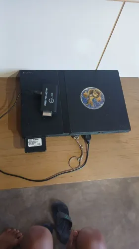 Ps2 desbloqueado com 2 controle e 60 jogos