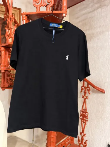 CAMISA RALPH LAUREN PRETA, PONY BRANCO