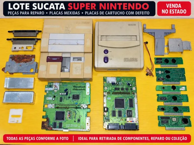 Lote Super Nintendo SNES - Peças, Placas para aproveitamento