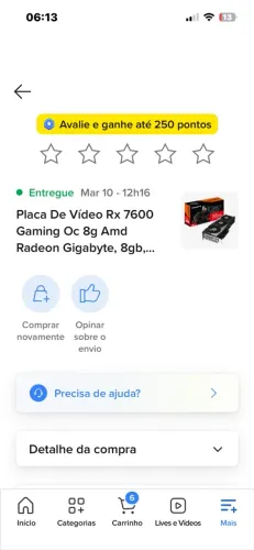 Placa de vídeo rx 7600 8gb gigabyte