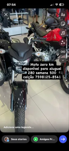 Moto disponível para aluguel