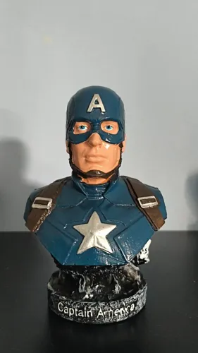 Busto Capitão América em Resina - Excelente Estado