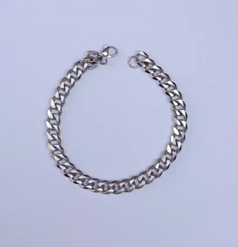 Pulseira Grumet Grossa em Aço Inox