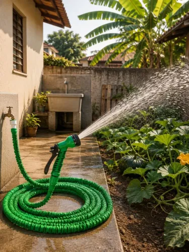 Manqueira verde prática para jardim