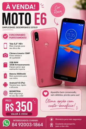 Telefone moto E6