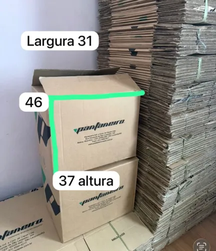 Caixa de Papelão Reforçada 46x31x37 cm - Ideal para Mudança e Envio