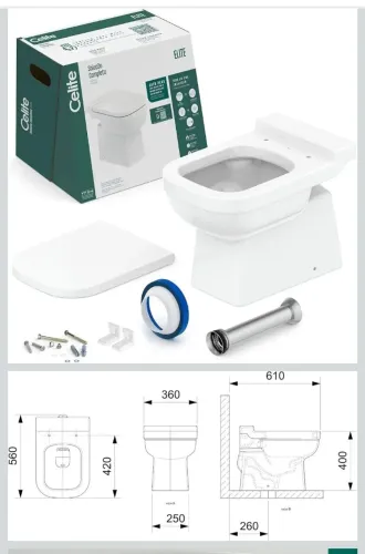 Vaso Sanitário - Celite - Modelo Elite - Novo