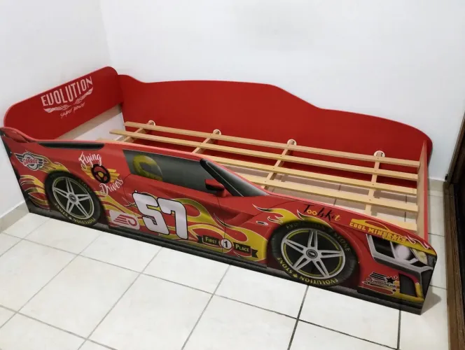 Cama infantil solteiro do Carro MDF 