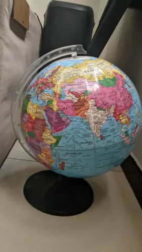 Globo terrestre, mapa 