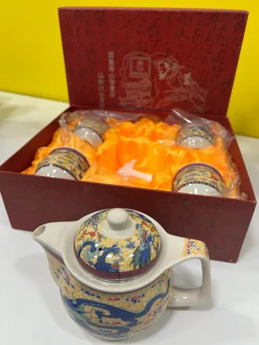 Conjunto de chá de porcelana chinesa para 4 pessoas