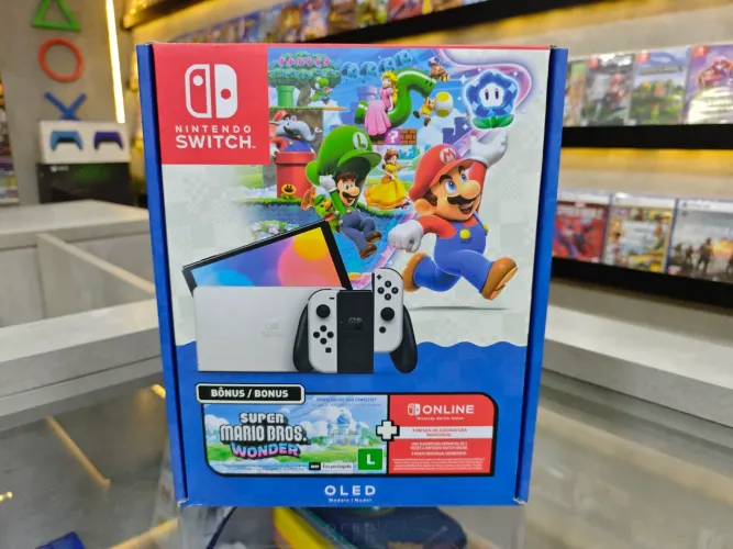 Nintendo Switch Oled Novo Com Jogo Mário kart 