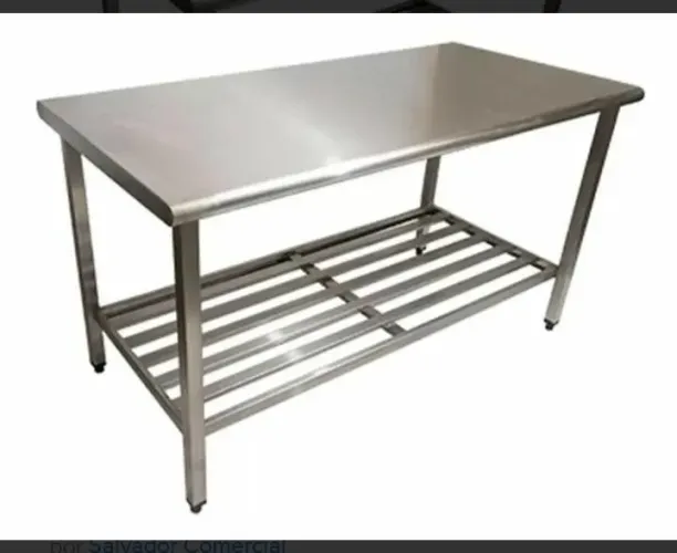 Mesa pra manipulação em inox varios tamanhos pronta entrega