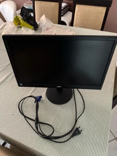 Monitor AOC E970SWN 18,5 Polegadas LED - Preto com Cabo VGA