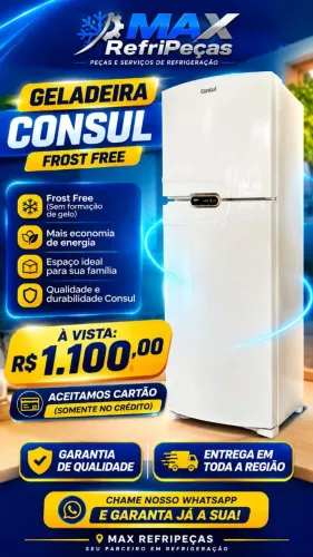 Geladeira Consul SEMINOVA Frost Free promoção 