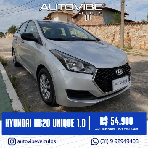Hyundai HB20S Unique 1.0 Flex 12V Mec. 2019