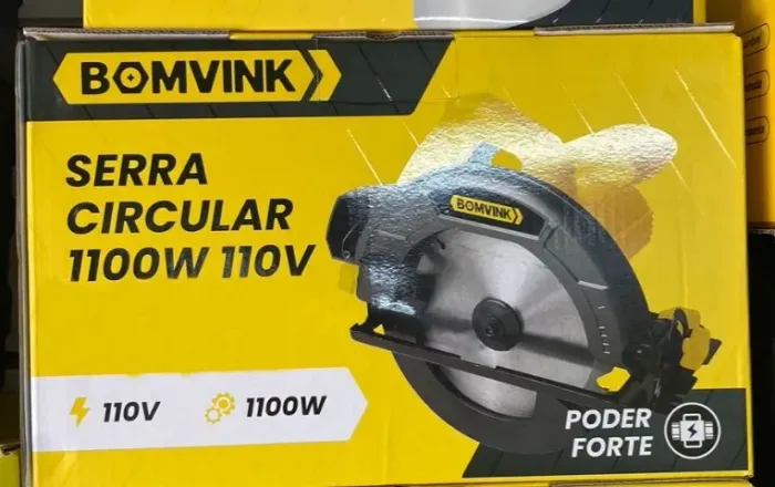 Serra Circular Elétrica Bomvink 9577 185mm 1100w Cor Amarela Amarelo 110 50 Hz/60 Hz