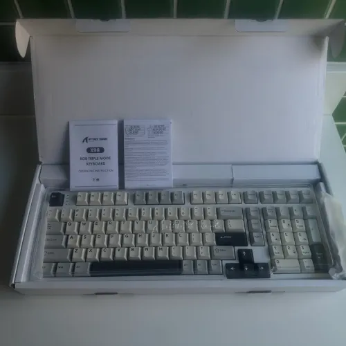 Teclado Sem Fio Gamer Mecânico Bluetooth Attack Shark X98