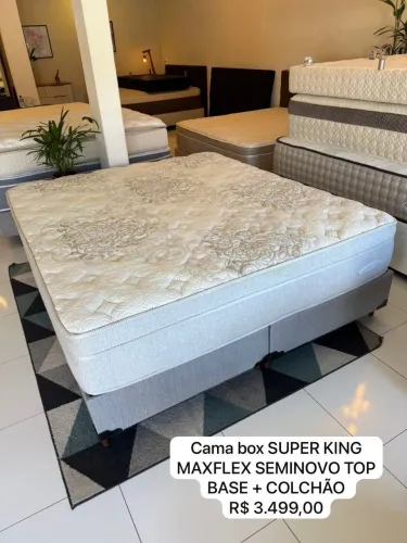 Cama box Super King MAXFLEX SEMINOVO TOP - ENTREGO