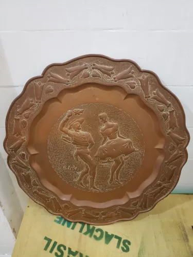 Peça decorativa chilena em cobre - 59 cm - vintage - 59 cm