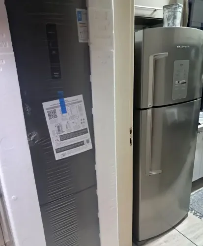 Geladeira brastemp inox ative painel digital frost free dúplex 