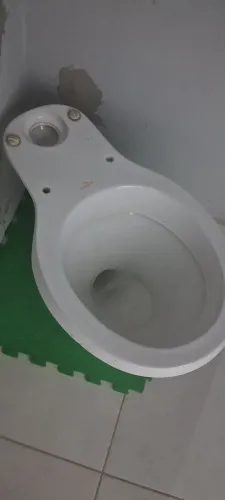 Vaso sem a caixa acoplada e uma coluna