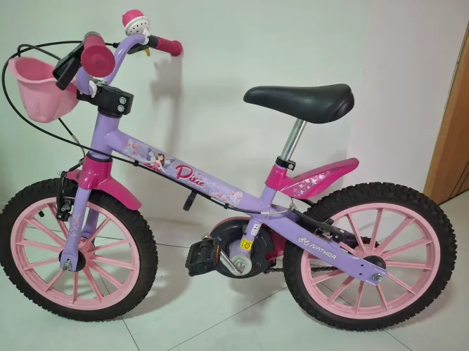 Bicicleta Nathor Pixie aro 16 com rodinhas
