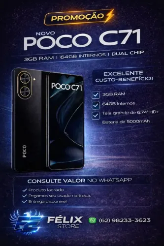 Poco C71 64GB | Novo Lacrado | Global | Dual Chip