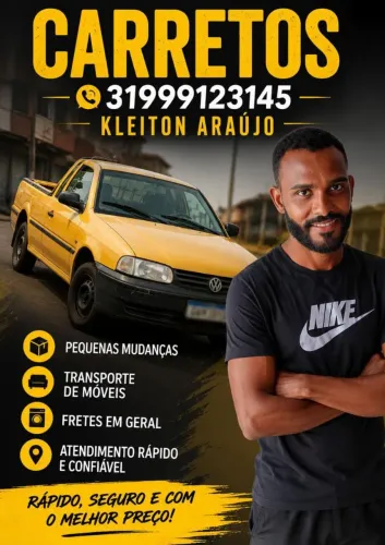 Pequenos carretos com caminhonete
