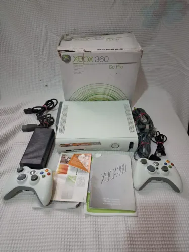 xbox 360 arcade na caixa completo com hd bloqueado