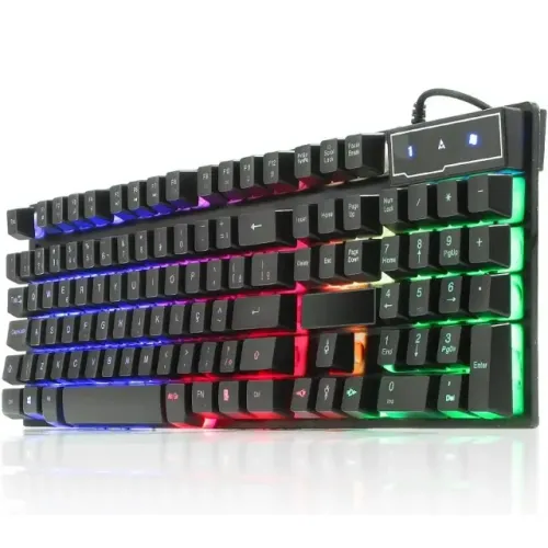 Teclado com Fio de Membrana com Led para Jogos
