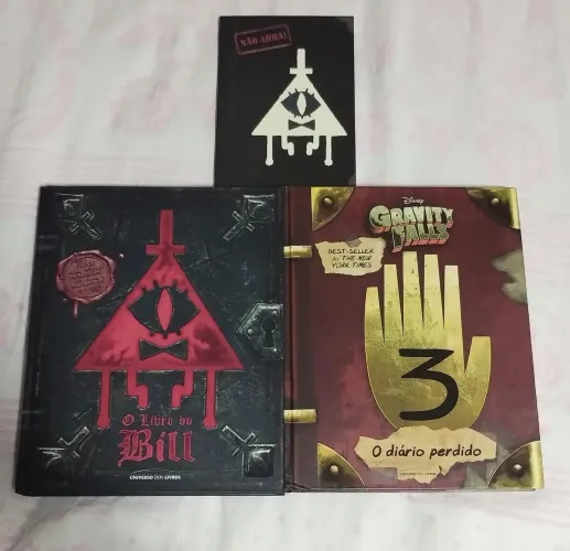 Combo dois livros capa dura Gravity Falls - O Diário Perdido e o Livro do Bill Cipher
