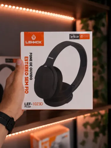 Headphone Bluetooth LEHMOX LEF-1023D - Som de Qualidade e Muito Conforto!