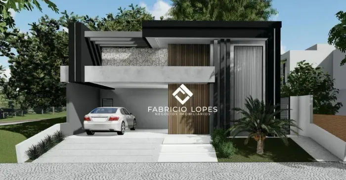 Linda Casa Térrea de Alto Padrão com 3 dormitórios à venda, 160 m² - Condomínio Terras do 