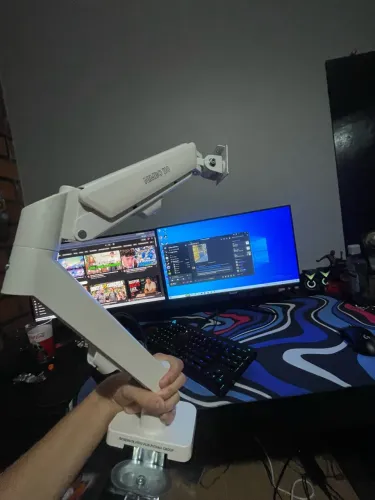 Braço suporte de mesa para monitor