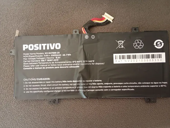 Bateria de nootbook positivo, modelo NV-647888-2S