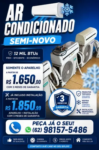 Ar condicionado com ou sem instalação
