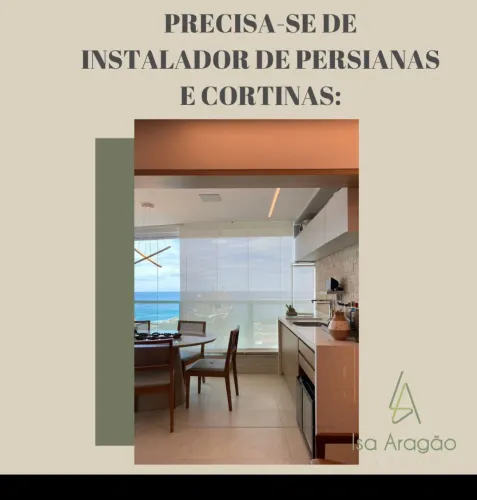 Instalador de cortinas e Persianas