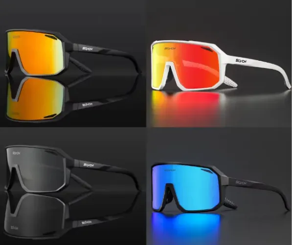 Óculos esportivos SCVCN diversas cores lente espelhada fotocromática