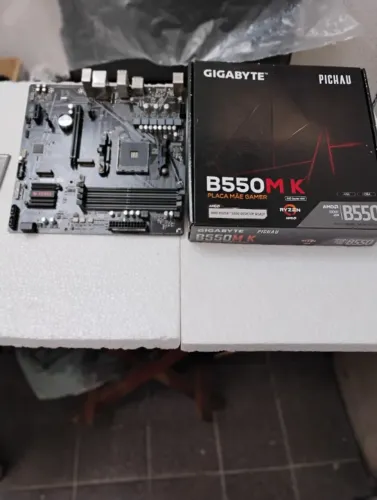 placa mae gamer gigabyte b550m-k amd socket am4 ddr4 ryzen