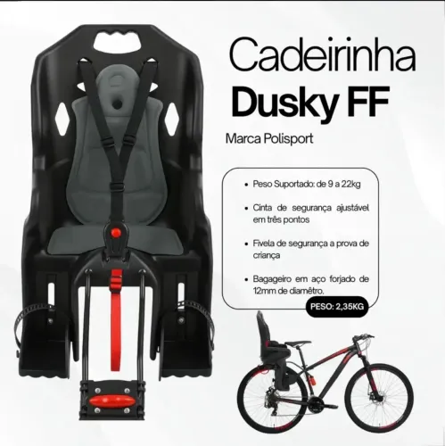 Cadeirinha Bicicleta Polisport Dusky Ff Traseira