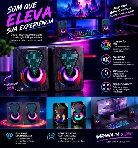 Caixa de som gemer para pc