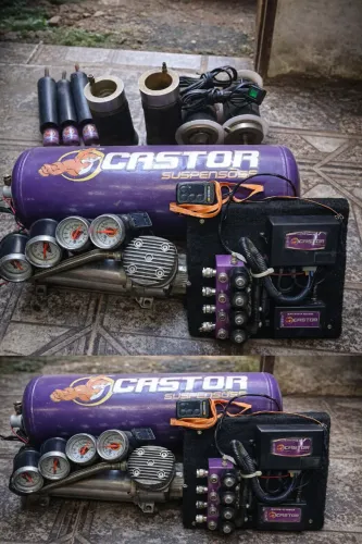 Kit suspensao ar castor celta corsa etc, falta dois amortecedores, faço rolo em compressor