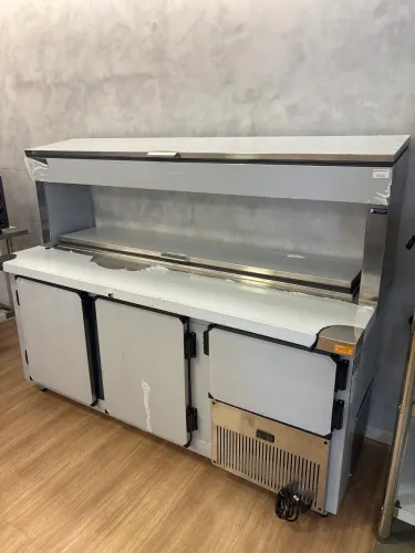 Balcão condimentador duplo 2m 
