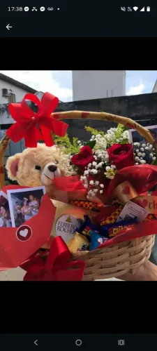 Cesta romântica , cesta presente , cesta de aniversário,cestas com flores ,cestas