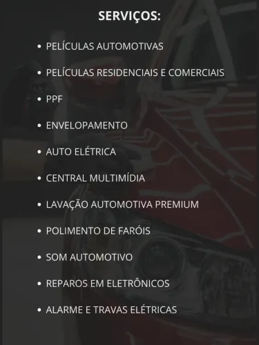 Som, alarme, travas elétricas, instalação Multimídia 